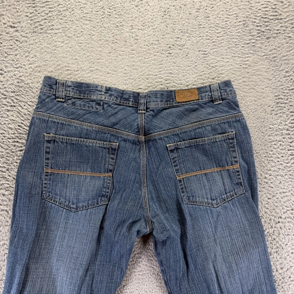 Vintage Rich Kids Jeans Men's 40x32 Blue Cotton Denim Straight Leg Faded Baggy